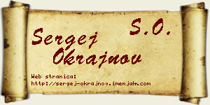 Sergej Okrajnov vizit kartica